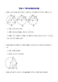 专题62 圆中的辅助线问题-2022年中考数学重难点专项突破（全国通用）