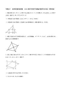 专题05 面积的最值问题-2022届中考数学压轴大题专项训练