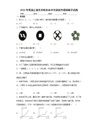 2022年黑龙江省齐齐哈尔市中考适应性模拟数学试题(word版含答案)