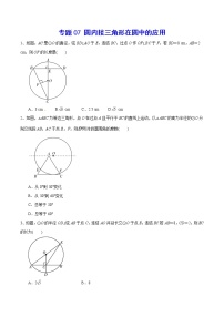 专题07 圆内接三角形在圆中的应用-2021-2022学年九年级数学上册难点突破（人教版）