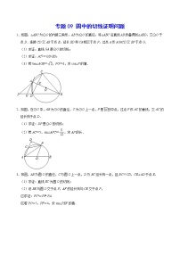 专题09 圆中的切线证明问题-2021-2022学年九年级数学上册难点突破（人教版）