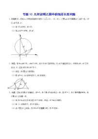 专题10 圆中的线段长度问题-2021-2022学年九年级数学上册难点突破（人教版）