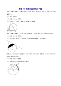 专题13 圆中的面积综合问题-2021-2022学年九年级数学上册难点突破（人教版）