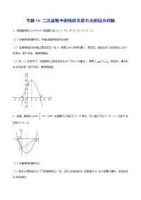 专题16 二次函数中的线段长度有关的综合问题-2021-2022学年九年级数学上册难点突破（人教版）