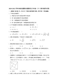 2020-2021学年河南省濮阳市濮阳县八年级（下）期中数学试卷  word，解析版