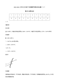 2021--2022学年七年级数学下学期期中模拟卷1（浙教版）