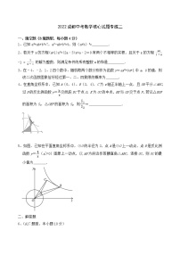 2022年四川省成都市中考数学核心试题专练二(word版含答案)