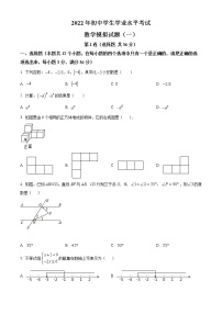 2022年山东省滨州市实验学校中考一模数学试题(word版含答案)