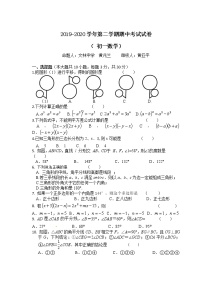 江阴市长泾片2019-2020学年七年级（下）期中数学试卷（含答案）