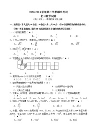 江阴市澄江片2020-2021学年第二学期初三数学期中试卷（含答案）