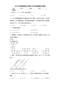 2022年河南省初中学业水平考试模拟数学试题(word版含答案)