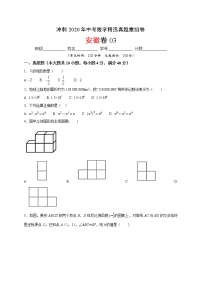 【模拟真题】2020年中考数学精选真题重组卷(安徽卷)（含答案解析）