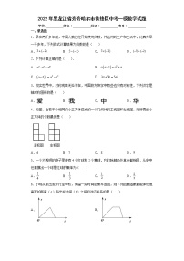 2022年黑龙江省齐齐哈尔市铁锋区中考一模数学试题(word版含答案)