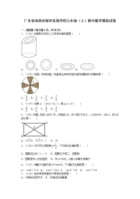 广东省深圳市锦华实验学校九年级（上）期中数学模拟试卷