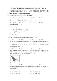 2022年广东省珠海市香洲区梅华中学中考数学一模试卷  解析版