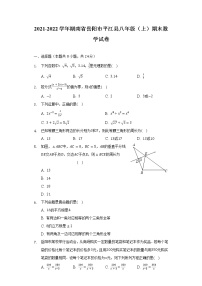 2021-2022学年湖南省岳阳市平江县八年级（上）期末数学试卷（含解析）