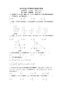 2022年陕西省宝鸡市渭滨区初中学业水平模拟考试数学试题（九）(word版含答案)