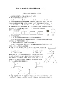 湖北省鄂州市2022年中考数学模拟试题（二）