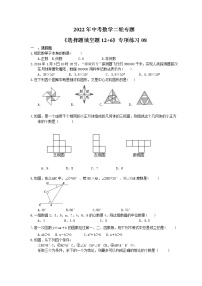 2022年中考数学二轮专题《选择题填空题12+6》专项练习08（含答案）