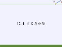 2021学年12.1 定义与命题课文课件ppt