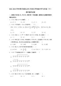 2021-2022学年四川省眉山市仁寿县长平初级中学七年级（下）期中数学试卷（含答案）