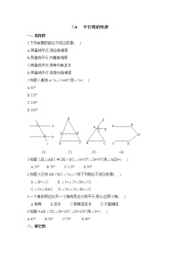 初中4 平行线的性质复习练习题