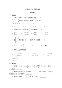 2021学年1 认识二元一次方程组测试题