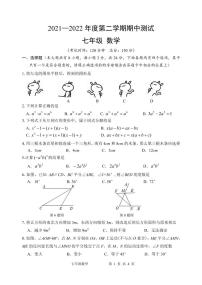 江苏省扬州市仪征市2021-2022学年七年级下学期期中数学试卷（有答案）