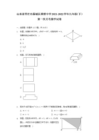 山东省枣庄市薛城区舜耕中学2021-2022学年九年级（下）第一次月考数学试卷（含解析）