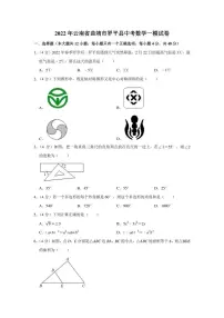 2022年云南省曲靖市罗平县中考数学一模试卷(学生版+解析版)