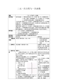鲁教版 (五四制)七年级下册4 二元一次方程与一次函数教学设计
