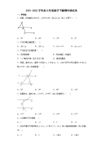 内蒙古通辽市科尔沁左翼中旗2021-2022学年七年级下学期期中测试数学试题(有答案)