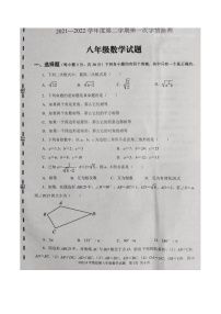 山东省济宁市金乡县2021-2022学年八年级下学期第一次学情监测（期中）考试数学试卷(含答案)