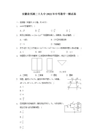 安徽省芜湖二十九中2022年中考数学一模试卷（含解析）