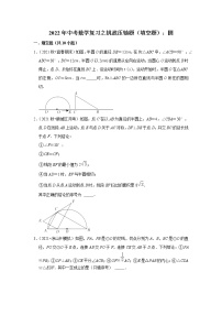 2022年中考数学复习之挑战压轴题（填空题）：圆（含答案）