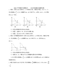 2022年中考数学专题复习+反比例函数压轴题专练