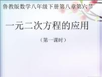 鲁教版 (五四制)八年级下册6 一元二次方程的应用示范课课件ppt