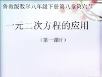 鲁教版 (五四制)八年级下册6 一元二次方程的应用示范课课件ppt