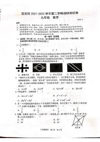 2022年广东省深圳市宝安区九年级4月调研测试卷（二模）数学试题（图片版，无答案）