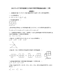 2022年4月宁波市镇海区九年级中考数学模拟测试试题(word版、含答案)