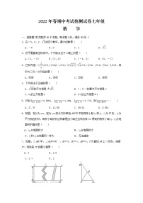 湖北省天门市某校2021-2022学年七年级下学期期中考试检测数学试题（无答案）