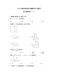 2022年陕西省西安市灞桥区中考数学复习模拟卷（二）(word版无答案)