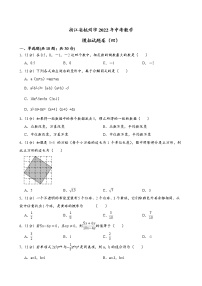 2022年浙江省杭州市中考数学模拟试题卷（四）(word版含答案)