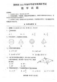 2022年湖北省荆州市中考一模数学试题