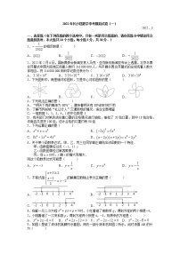 2022年湖南省长沙市长沙县中考模拟数学试题（一）