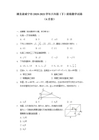 湖北省咸宁市2020-2021学年八年级（下）质检数学试卷（4月份）（含解析）