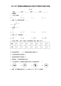 2022年广西柳州市柳城县初中毕业升学模拟考试数学试题（一）(word版含答案)