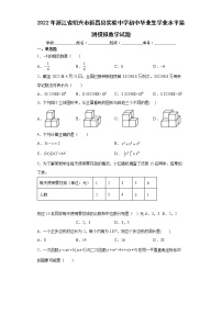 2022年浙江省绍兴市新昌县实验中学初中毕业生学业水平监测模拟数学试题(word版含答案)