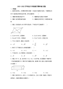 广东省德庆县德庆中学2021-2022学年八年级下学期期中考试数学试题(word版含答案)