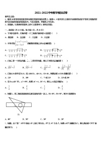 2022届期浙江省金华市中考数学最后冲刺模拟试卷含解析